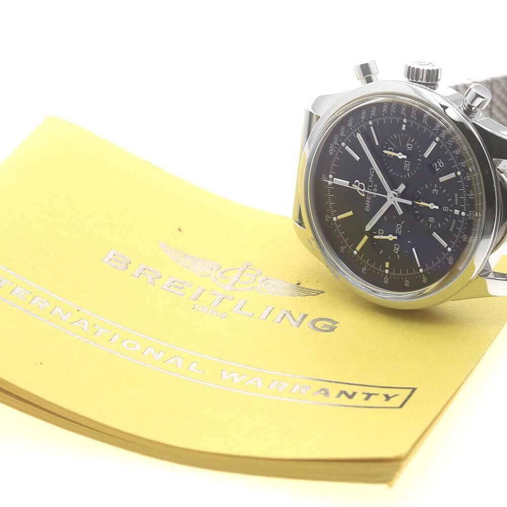 BREITLING Transocean AB0152 Chronograph Date black Dial Automatic Men's_880537